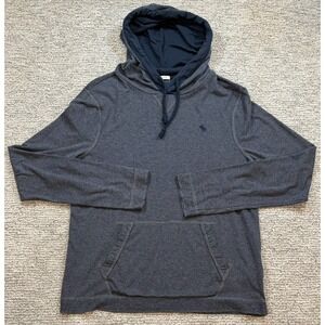 Abercrombie‎ & Fitch Sweater Small Blue Striped Muscle Hoodie Lightweight